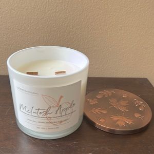Scentsational Mcintosh Apple Candle Glass Jar 26oz Wood Wick Coconut Wax New